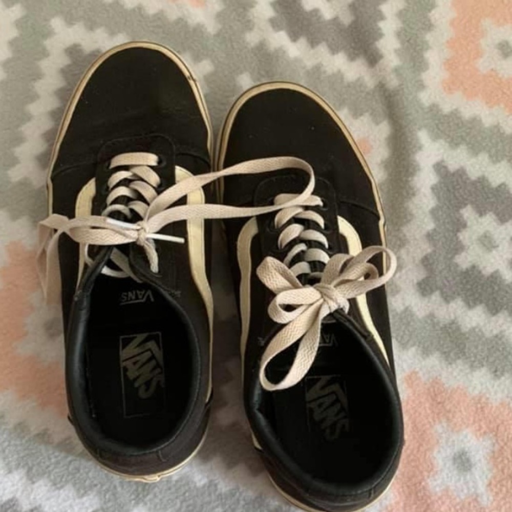 Black and white vans